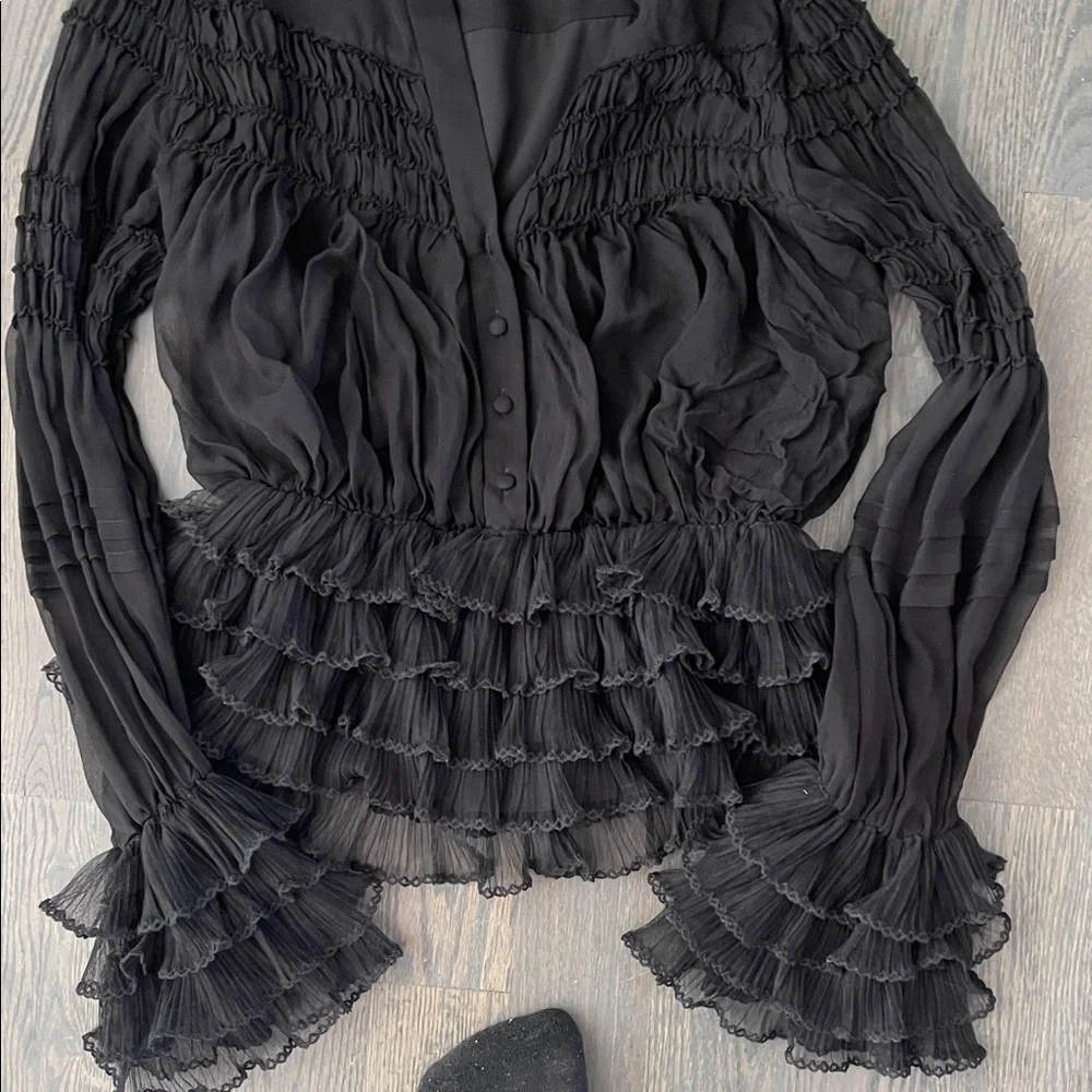 ALEXIS RARE Ruffle Smock Blouse - Picture 4 of 6